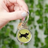 Labrador Retriever (Zwart) Sleutelhanger (Hand)