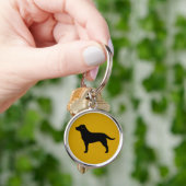 Labrador Retriever (zwart) Sleutelhanger (Hand)