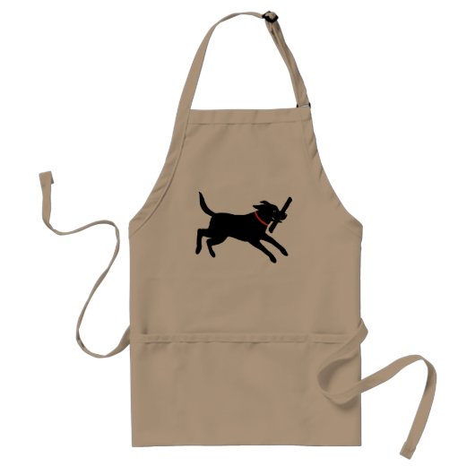 Labrador Retriever (zwart) Standaard Schort (Voorkant)