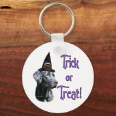 Labrador Retriever (zwart)Trick Sleutelhanger (Voorkant)