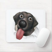 Labrador Retriever (zwart) uitstoten Muismat (Met muis)