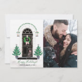 Labrador Retriever Zwarte Lab Kerst Wenskaart Kaart (Voorkant)