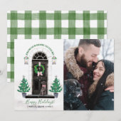 Labrador Retriever Zwarte Lab Kerst Wenskaart Kaart (Voorkant / Achterkant)