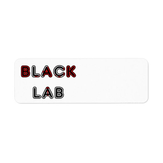 Labrador Retriever Zwarte Lab Vlag In Naam Etiket (Voorkant)