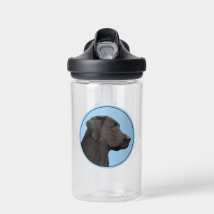 Labrador Retriever Zwarte Schilderij Originele Hon Waterfles