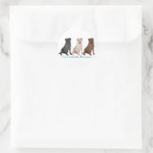 Labrador Retrievers - 3 kleuren tot liefde Ronde Sticker (Tas)