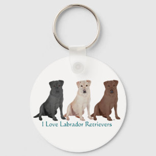 Labrador Retrievers - 3 kleuren tot liefde Sleutelhanger
