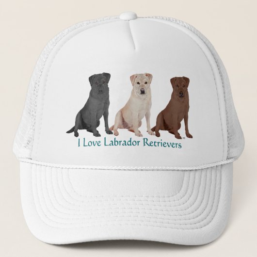 Labrador Retrievers - 3 kleuren tot liefde Trucker Pet (Voorkant)