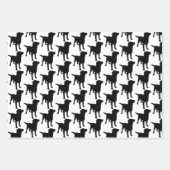 Labrador Retrievers Black Dog Pattern Inpakpapier Vel (Voorkant 3)