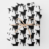 Labrador Retrievers Black Dog Pattern Inpakpapier Vel (In situ)