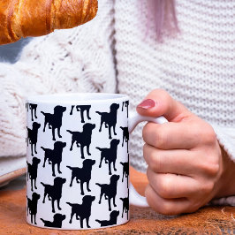 Labrador Retrievers Black Dog Pattern Koffiemok