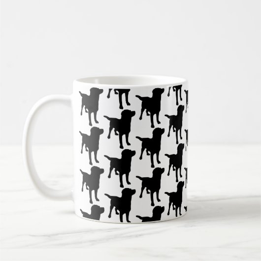 Labrador Retrievers Black Dog Pattern Koffiemok (Links)