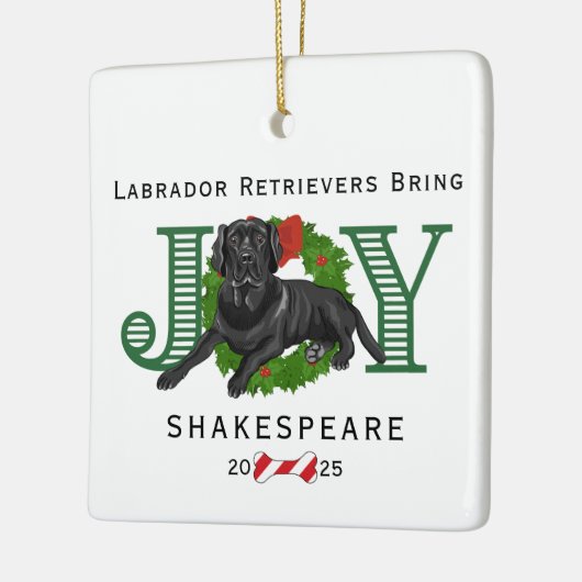 Labrador Retrievers brengen vreugde Keramisch Ornament (Links)