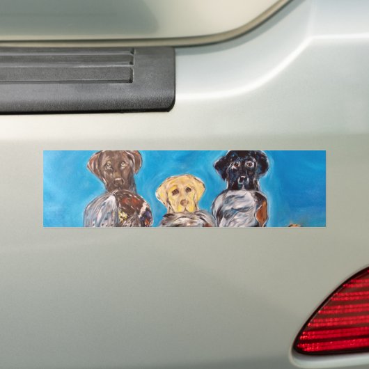 LABRADOR RETRIEVERS BUMPERSTICKER (Op auto)