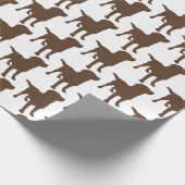 Labrador Retrievers Chocolate Dog Pattern Cadeaupapier (Hoek)