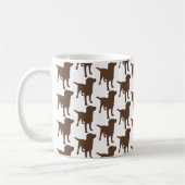 Labrador Retrievers Chocolate Dog Pattern Koffiemok (Links)