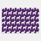 Labrador Retrievers Dog Gift Bow Pattern Inpakpapier Vel (Voorkant 3)