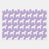 Labrador Retrievers Dog Gift Bow Pattern Inpakpapier Vel (Voorkant)