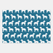 Labrador Retrievers Dog Gift Bow Pattern Inpakpapier Vel (Voorkant)
