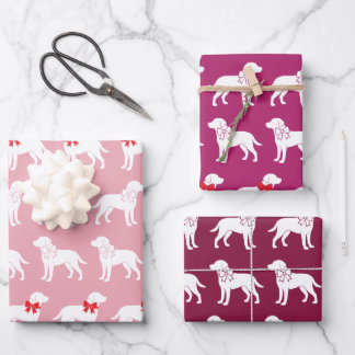 Labrador Retrievers Hond Geschenk Strik Patroon Inpakpapier Vel