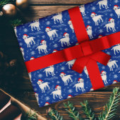 Labrador Retrievers in Kerst Petten Sneeuwvlokken Cadeaupapier