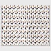 Labrador Retrievers in Kerstmis in Santa Hat Cadeaupapier (Vlak)