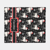 Labrador Retrievers in Kerstmis in Santa Hats Fleece Deken (Voorkant (Horizontaal))