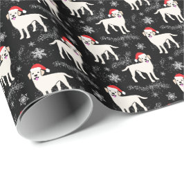 Labrador Retrievers in kerstPetten Snowflakes Cadeaupapier