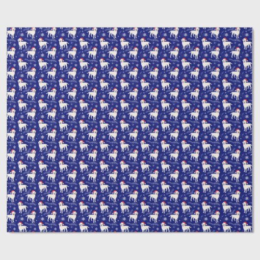 Labrador Retrievers in kerstPetten Snowflakes Cadeaupapier (Vlak)