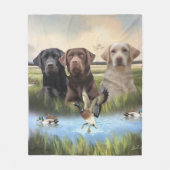 labrador retrievers (jachthonden) fleece deken (Voorkant)