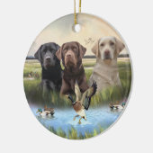 labrador retrievers (jachthonden) keramisch ornament (Links)