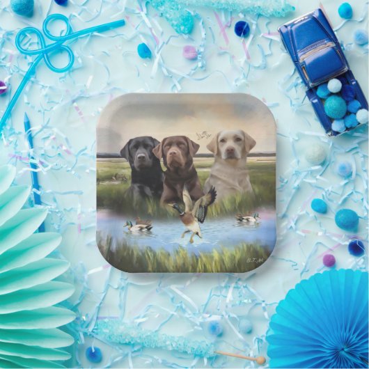 labrador retrievers (jachthonden) papieren bordje (Feest)
