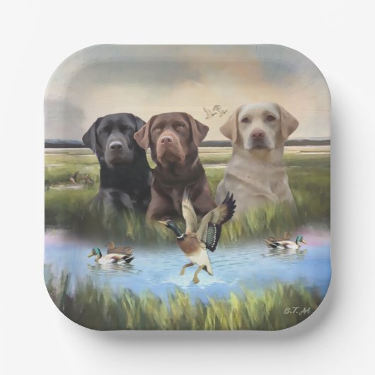 labrador retrievers (jachthonden) papieren bordje (Voorkant)