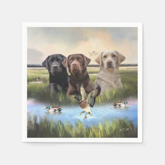 labrador retrievers (jachthonden) servet (Voorkant)