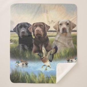 labrador retrievers (jachthonden) sherpa deken