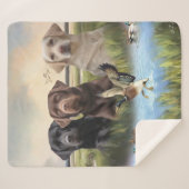 labrador retrievers (jachthonden) sherpa deken (Voorkant (horizontaal))