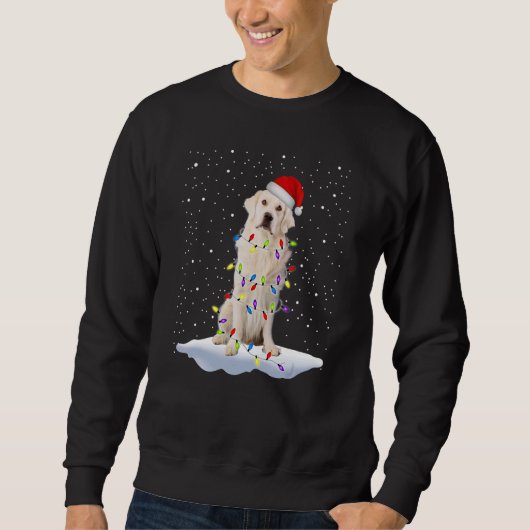 Labrador Retrievers Kerstman Hoed Kerstboom Chris Trui (Voorkant)