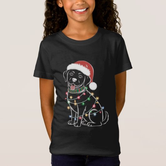 Labrador Retrievers Kerstmis T-shirt (Voorkant)
