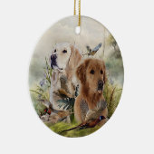 Labrador Retrievers met fazant, Art Keramisch Ornament (Rechts)