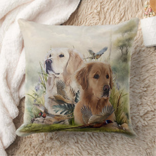 Labrador Retrievers met fazant, Art Kussen