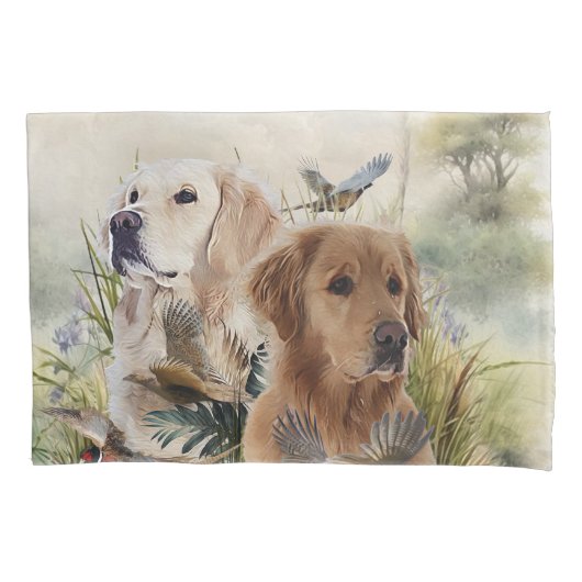 Labrador Retrievers met fazant, Art Kussensloop (Voorkant)