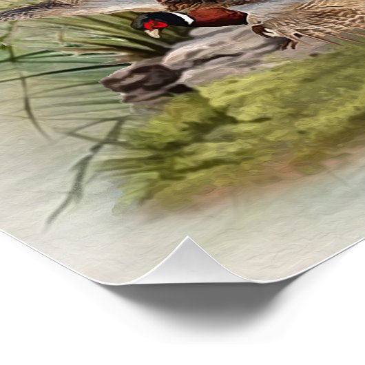 Labrador Retrievers met fazant, Art Perfect Poster (Hoek)