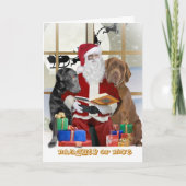 Labrador Retrievers Naughty Or Nice Cards Feestdagen Kaart (Voorkant)