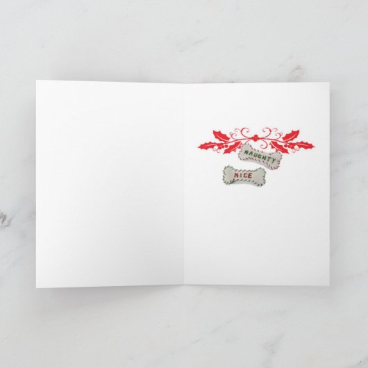 Labrador Retrievers Naughty Or Nice Cards Feestdagen Kaart (Binnen)