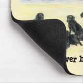 Labrador Retrievers op de strand Mousepad Muismat (Hoek)