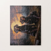 Labrador Retrievers op een maanverlichte nacht Legpuzzel (Verticaal)