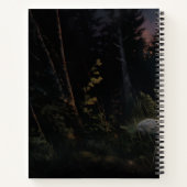 Labrador Retrievers op een maanverlichte nacht Notitieboek (Achterkant)