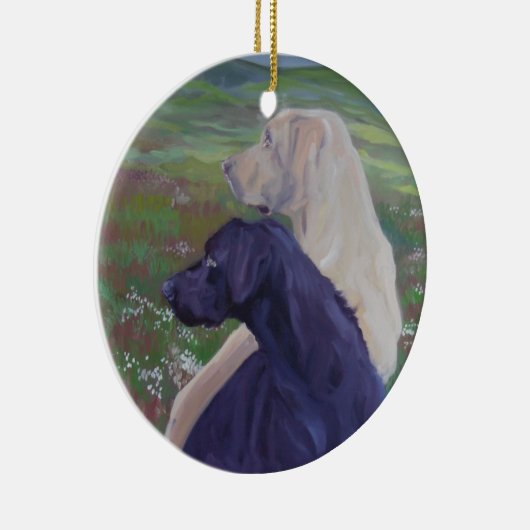 Labrador Retrievers Ornament (Rechts)