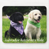 Labrador Retrievers Rule Puppies Mousepad Muismat (Voorkant)
