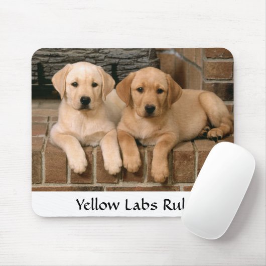 Labrador Retrievers Rule Puppies Mousepad Muismat (Met muis)